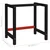 Okvir za radni stol metalni 80 x 57 x 79 cm crno-crveni