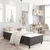 Vidaxl Posteljni okvir boxspring sivo blago 100x200 cm