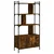 Regal za knjige s vratima boja hrasta 76,5x30x154,5 cm drveni