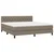Vidaxl Box spring postelja z vzmetnico taupe 160x200 cm blago