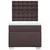 VIDAXL Box spring postelja z vzmetnico temno rjava 100x200 cm blago