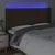 Vidaxl LED posteljno vzglavje temno rjavo 183x16x118/128 cm blago