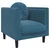 3-dijelni set sofa s jastucima plavi baršunasti