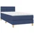 Vidaxl Box spring postelja z vzmetnico LED modra 90x200 cm blago