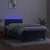 Vidaxl Box spring postelja z vzmetnico LED temno modra 100x200cm žamet