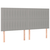 vidaXL Box spring postelja z vzmetnico LED sv. siva 200x200 cm blago