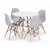 TORINO OKRUGLI STO 80 cm WHITE + Milano set 4 stolice SVETLO SIVA