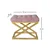 Atelier del Sofa Tabure 50x42x40cm, Zlatno-Roze