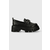 Mokasinke Buffalo Lion Loafer Chain za žene, boja: crna, s platformom, 1622448.BLK