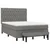 Vidaxl Box spring postelja z vzmetnico temno siva 140x200 cm blago