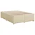 Vidaxl Box spring postelja z vzmetnico krem 140x190 cm blago