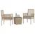 Bistro set za vrt 3 pcs Bež poliratan
