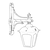 Opviq Spoljna zidna lampa BAP-68185-BSY-M2, 50 cm, IP65, E27, 40W, Crna