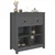 Komoda sivi 70 x 35 x 80 cm od masivne borovine