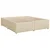 Vidaxl Box spring postelja z vzmetnico krem 200x200 cm blago