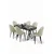 Hanah Home Trpezarijski set, 7 komada, Svetlozeleni