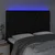 Vidaxl LED posteljno vzglavje črno 160x7x118/128 cm blago