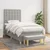 Vidaxl Box spring postelja z vzmetnico svetlo siva 80x200 cm blago