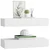 Zidne police s ladicom 2 kom bijele 60 x 23,5 x 10 cm MDF