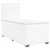 Vidaxl Box spring postelja z vzmetnico bel 100x200 cm umetno usnje