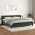 Greatstore Box spring postelja z vzmetnico temno zelena 200x200 cm žamet