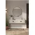 Hanah Home komoda Yuka 120, 120 cm, bela / travertin