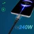 WOZINSKY Kabel Thunderbolt 4 USB-C 240 W 4K, 1 m – črn