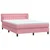 Vidaxl Box spring postelja z vzmetnico roza 140x220 cm žamet