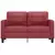 Vidaxl vidaXL Dvosed vinsko rdeč 140 cm umetno usnje