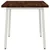 vidaXL 90 x 90 x 75 cm Masiven les akacije Temno rjava in bela Kvadrat