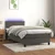 Vidaxl Box spring postelja z vzmetnico LED temno siva 90x190 cm žamet