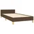 Vidaxl Posteljni okvir brez vzmetnice temno rjav 100x200 cm blago