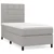 shumee Box spring postelja z vzmetnico svetlo siva 80x200 cm blago