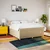 Vidaxl Box spring postelja z vzmetnico krem 200x200 cm blago