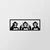 Wallity Zidna dekoracija Three Monkeys-M, 70x25 cm, 1.2mm, Crna