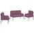 Setovi sofa 3 pcs Ljubičasta 115 x 56 x 80 cm Šperploča