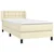 Vidaxl Box spring postelja z vzmetnico krem 100x200 cm umetno usnje