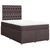 Vidaxl Box spring postelja z vzmetnico temno rjav 120x200 cm blago