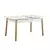 Hanah Home Trpezarijski sto Santiago 120x75x75cm Bež-Beli