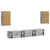 Set TV komoda Zidne 5 pcs Betonski sivi Konstruirano drvo