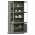 Vitrina sa staklom VIGO siva 85x35x170 cm od masivne borovine