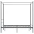 Okvir za krevet s nadstrešnicom sivi metalni 140 x 200 cm