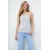 Trend Alacati Stili Ženska bluza bez rukava Alc-X13884, Brod izrez, Svetlosiva