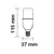 LED sijalica T37 E14/9W/230V 2700K