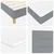 Vidaxl LED Box Spring Postelja Svetlo siva 90 x 200 cm blago