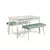 Hanah Home Set Trpezarijski sto i 2 klupe Santiago 0400, Zeleni
