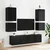 TV zidni ormar Zidne Crni hrast 40,5x30x40cm Konstruirano drvo
