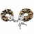 NMC Love Cuffs Leopard Trpežne kovinske lisice z leopardjim krznom