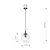 Luster na sajli COSMO 1xE14/10W/230V O 14 cm crna/prozirna