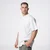Polleo Mens Forge Oversized Statement Short Sleeve T-Shirt, White - S/M